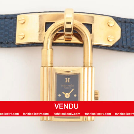 HERMES - Montre Kelly plaqué or 20 mm