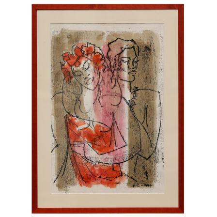 Henri CROCQ - Aquarelle sur papier (2) 1989