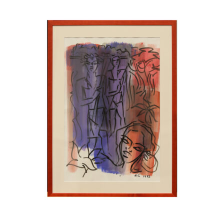 Henri CROCQ - Aquarelle sur papier signée 1989