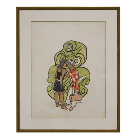 Francois RAVELLO - Gouache sur papier signée
