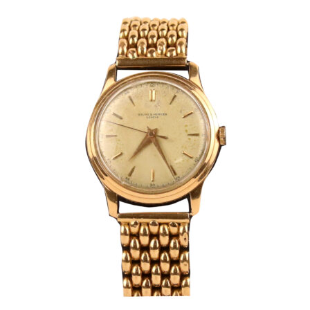 BEAUME & MERCIER - Montre vintage "La Calatrava "année 50 en or rose 18 K
