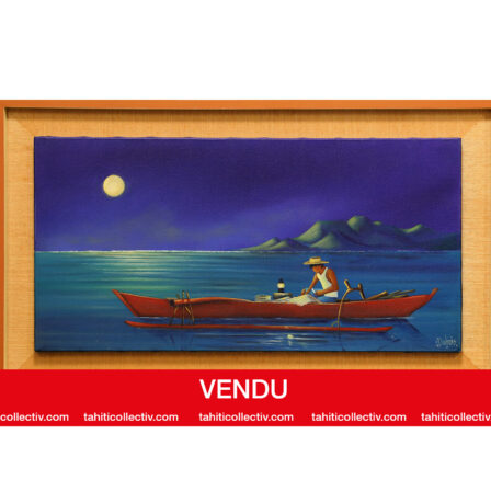 Philippe DUBOIS - Huile sur toile signée "Soir de pleine lune"