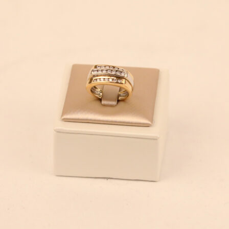Bague 2 ors et diamants