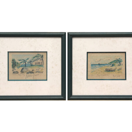 Alexandre MINGUET - Aquarelles numérotées et signées (paysage Caraïbes)