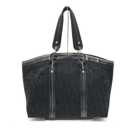 DIOR - Sac cabas brodé de fleurs, noir