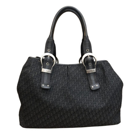 DIOR - Sac à bandoulière en jacquard trompe-l'œil noir
