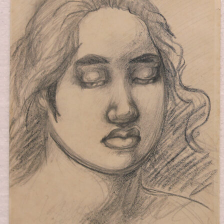 Octave MORILLOT - Crayon sur papier (recto et verso) avec tampon d'époque de la galerie Winkler