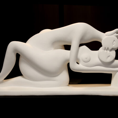 Bernadette PREVOT - Sculpture en platre synthétique 4/5 signée
