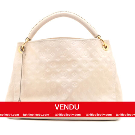 LOUIS VUITTON - Artsy en cuir empreinte Crème